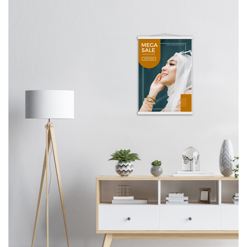 Poster with hanger