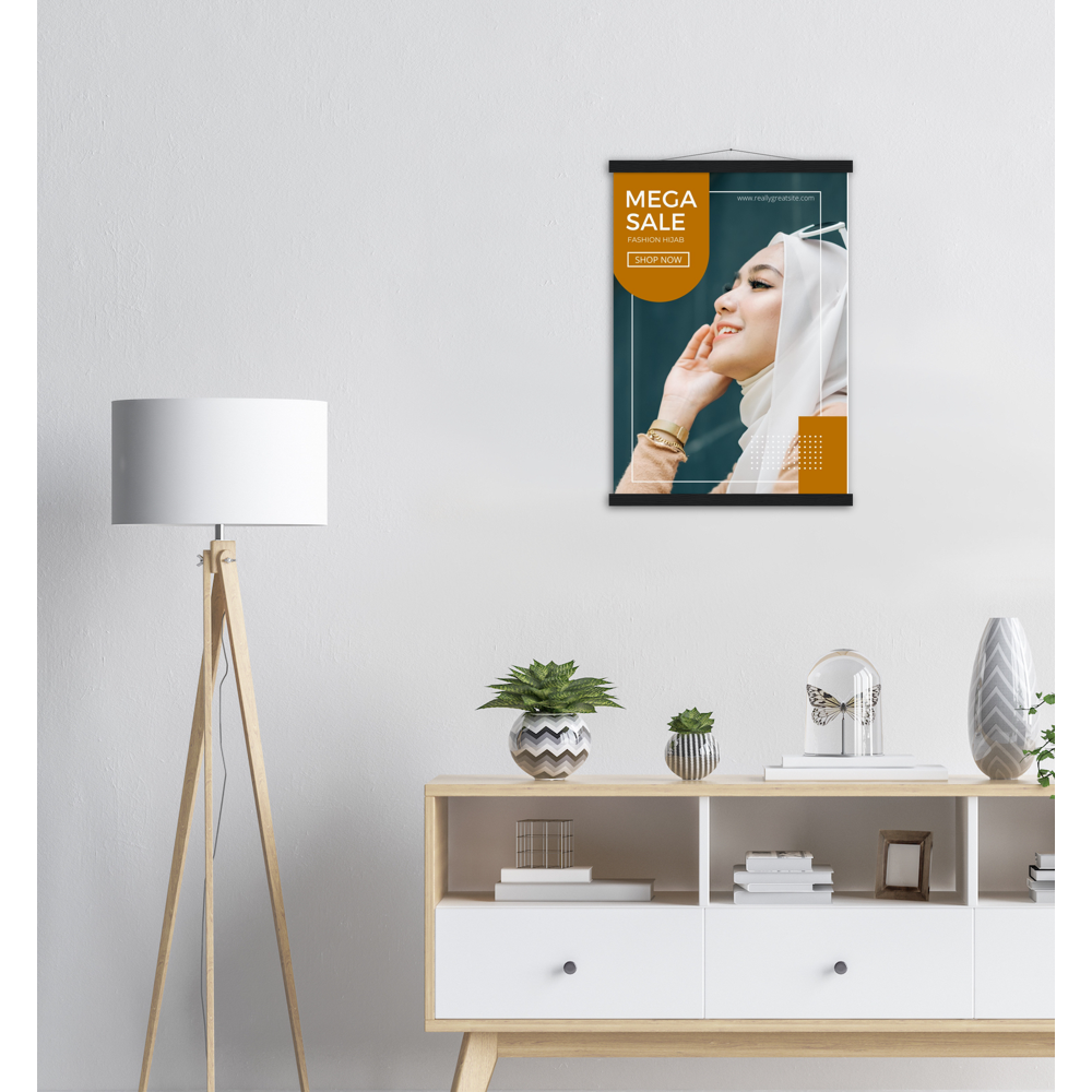 Poster with hanger